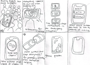 Crazy 8s ideation sketch 1