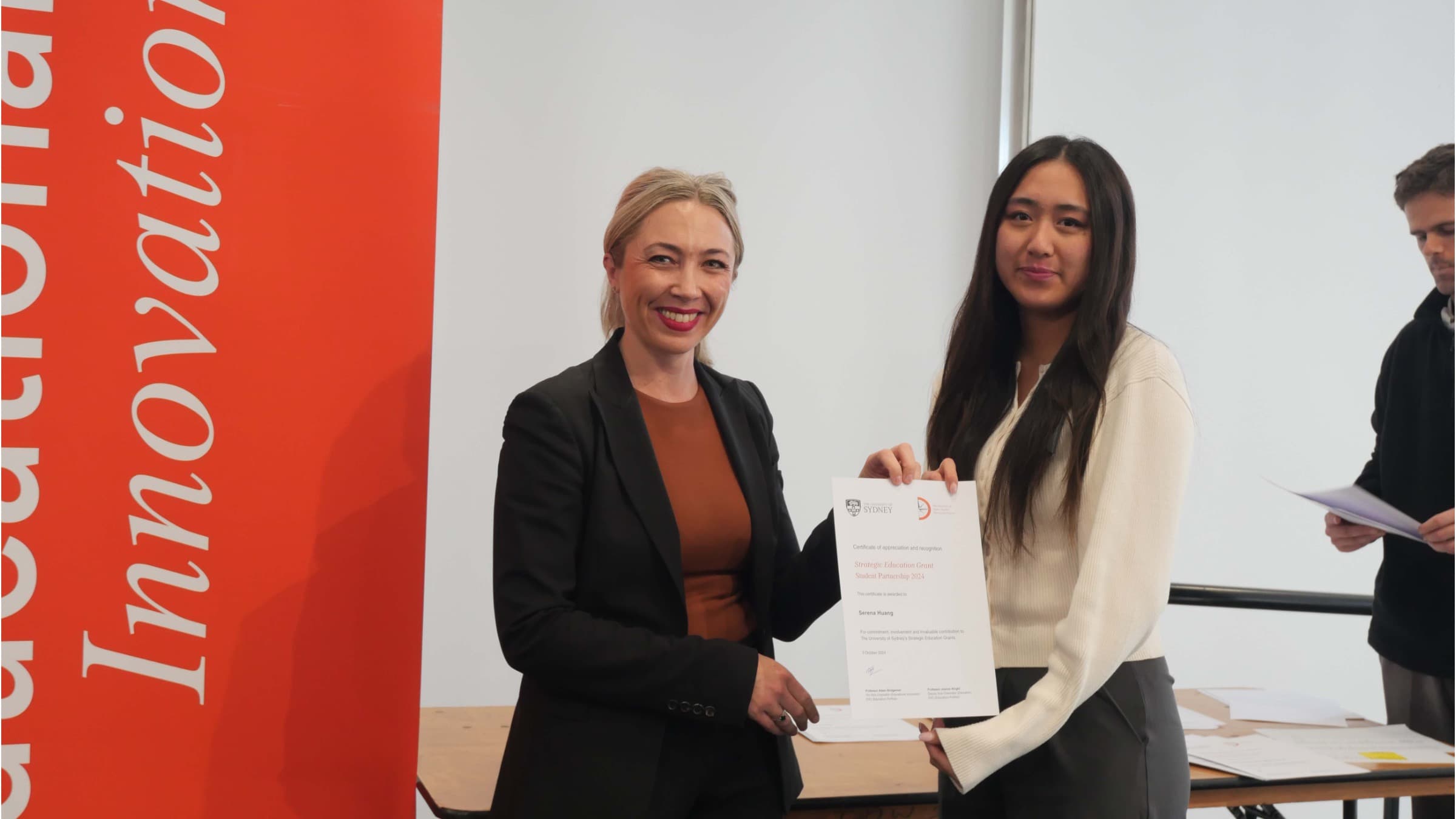 Receiving the University of Sydney Teaching Award