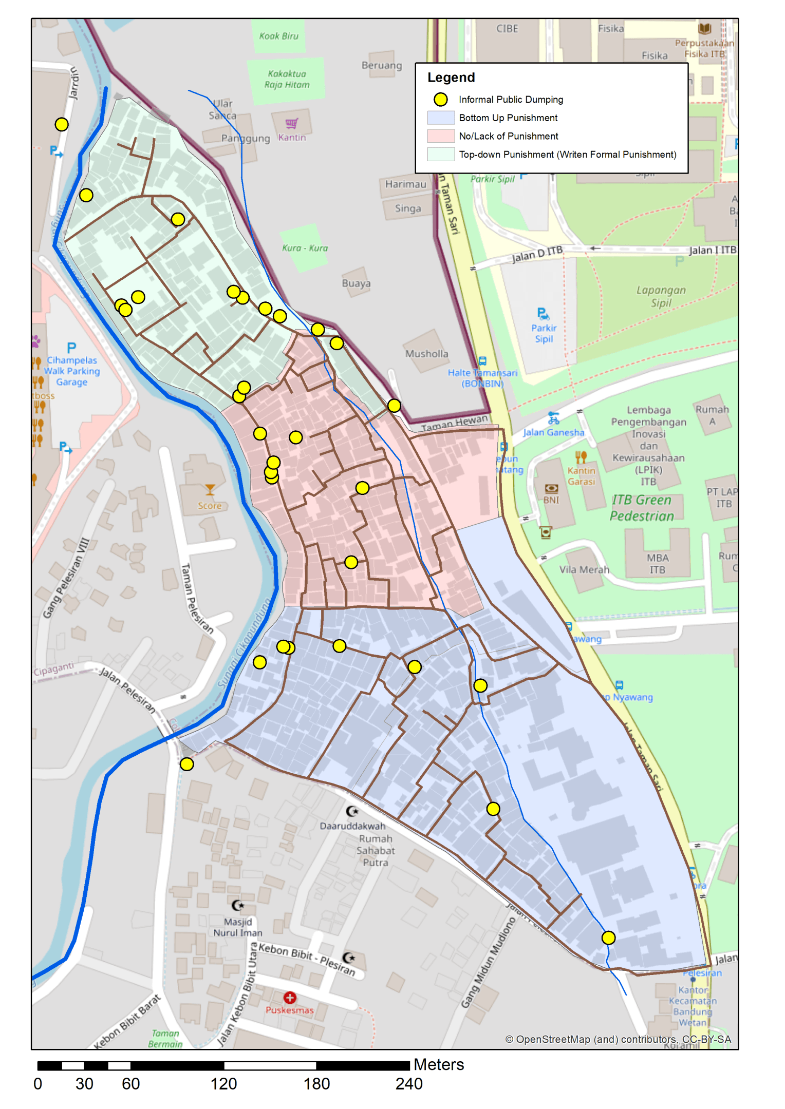 Where and What types of countermeasures against littering are enforced