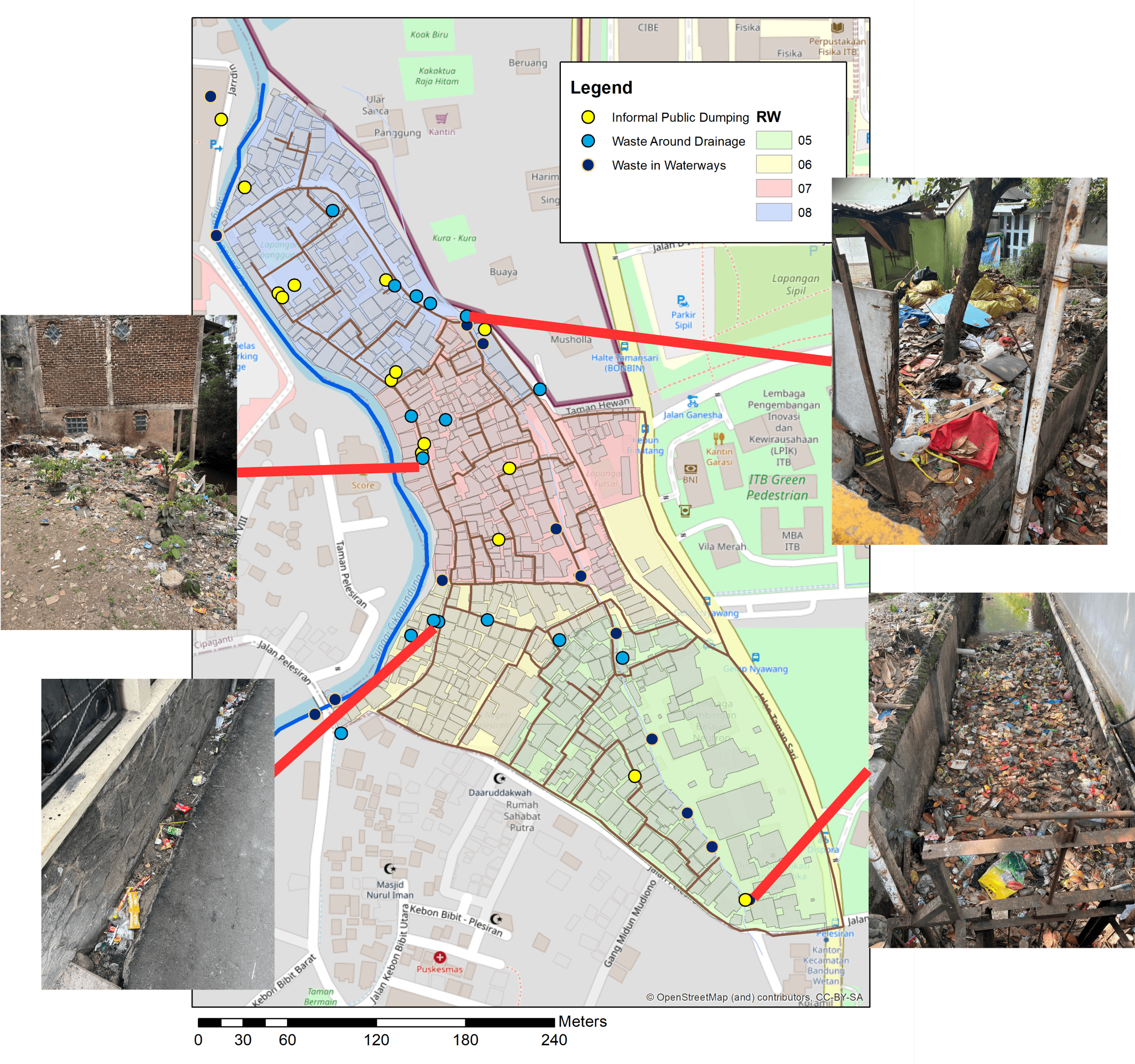 Where and Why solid waste congregates in certain sites