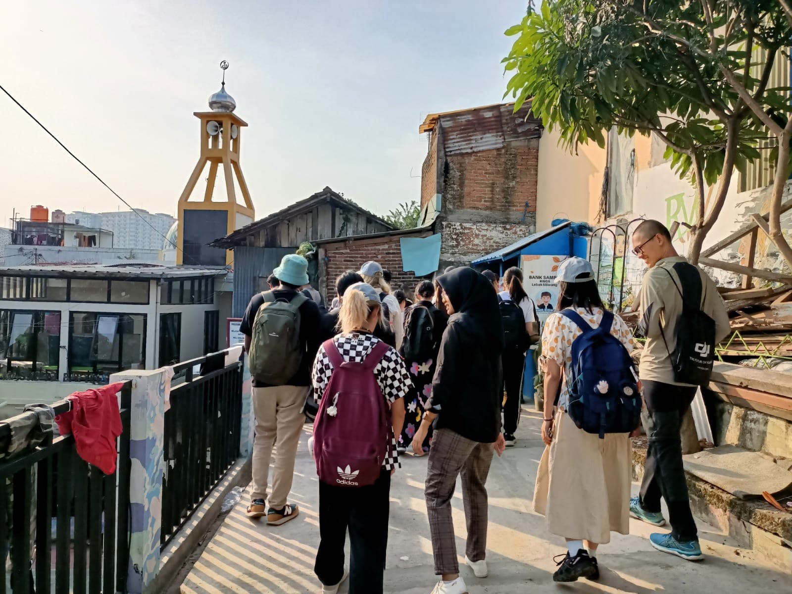 Walking through Lebak Siliwangi during fieldwork